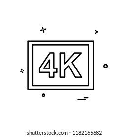 Video quality icon design vector