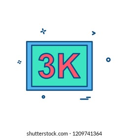 Video quality icon design vector