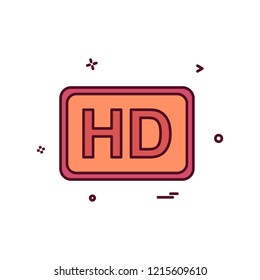 Video quality icon design vector