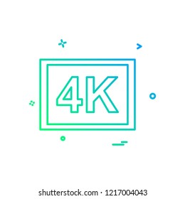 Video quality icon design vector