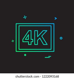 Video quality icon design vector