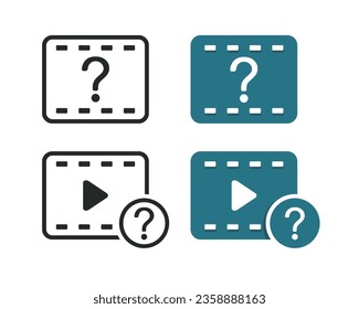 Video question icon. Illustration vector