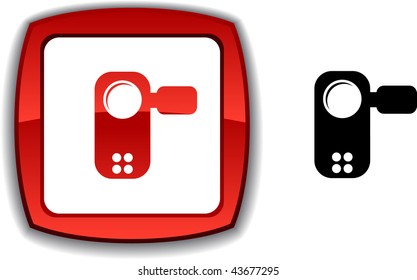 Video  realistic button. Vector illustration.