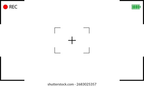 Video rec frame vector, minimalistic vector design