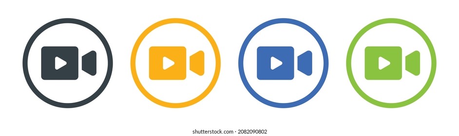 Ilustración vectorial del icono de registro de vídeo