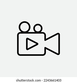 Video ,record icon vector logo design template