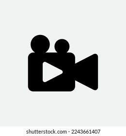 Video ,record icon vector logo design template