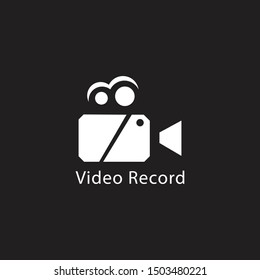 video record logo with a minimalist and unique, modern shape.