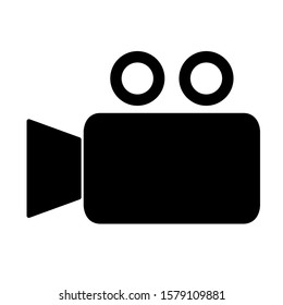 Video recorder icon design. Video camera icon in modern silhouette style design. Vector illustration.