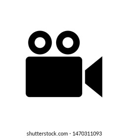 Video Recorder Icon In Flat Style Isolated