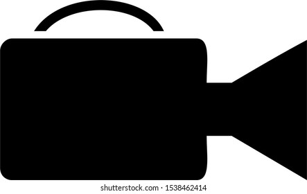 Video recorder icon in flat style isolated