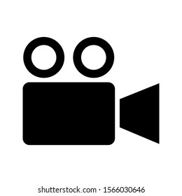 Video recorder icon in flat style isolated on a white background