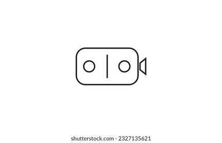 Icono de grabador de vídeo aislado en estilo plano