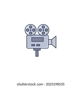 Videorekorder-Symbol einzeln auf weißem Hintergrund