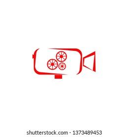 Video recorder icon logo design 
