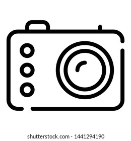 Video recorder icon. Outline video recorder vector icon for web design isolated on white background