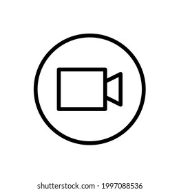 Video recorder icon with rounded style