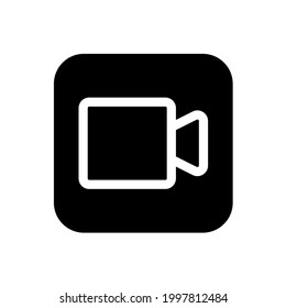 Video recorder icon with square style