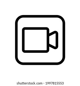 Video recorder icon with square style