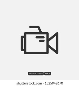 Video Recorder Icon in trendy flat style isolated on grey background. Video Recorder symbol for your web site design, logo, app, UI. Vector illustration, EPS10.
