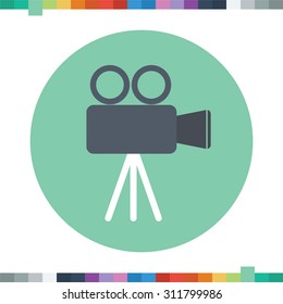 Video recorder icon with a tripod.