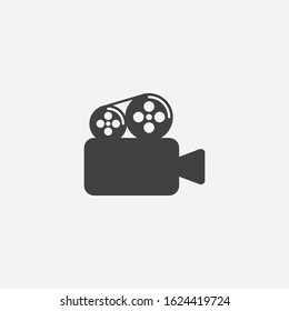 Video Recorder Icon Vector Illustration, camera movie icon, video sign, cinema symbol, video camera flat icon, Video camera illustration design