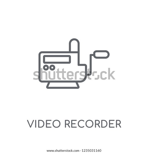 Video\
recorder linear icon. Modern outline Video recorder logo concept on\
white background from Electronic Devices collection. Suitable for\
use on web apps, mobile apps and print\
media.