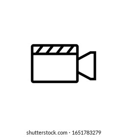 Video recorder vector icon in lineout, linear style isolated on white background