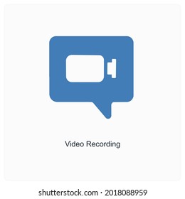 Video Recording or Chat Icon Concept