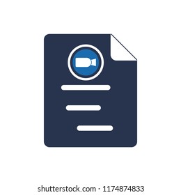 Video recording file icon, 