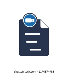 Video recording file icon