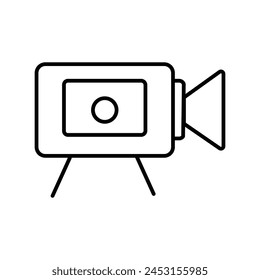 video recording icon with white background vector stock illustration