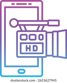 Video recording vector icon. Can be used for printing, mobile and web applications.