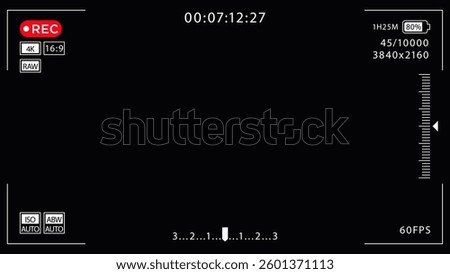 Video recording viewfinder display background