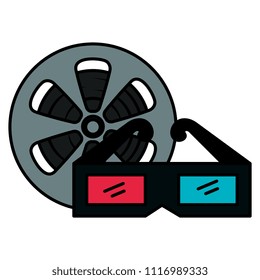 video reel with 3d glasses