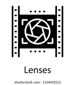 
A video reel with camera focus is here to give camera lense icon
