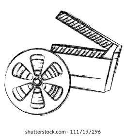 video reel with clapper board