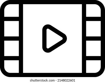 ilustración de vídeo Vector sobre un fondo transparente.Símbolos de calidad premium.Icono de vector de línea delgada para el diseño de concepto y gráfico.