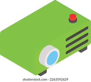 Video Rendering laptop isometric Concept, Watching Online Footage Vector Icon Design, Video blogger Symbol, vlogger or videography equipment Sign, motion pictures and film maker Stock illustration