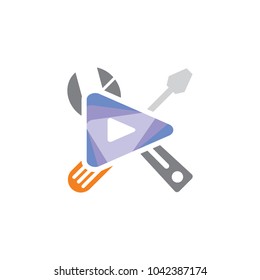 Video Repair Logo Icon Design