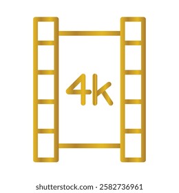 Video Resolution Color gradient illustration vector icon which can easily modify or edit 