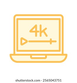 Video Resolution duotone line icon , vector, pixel perfect, illustrator file