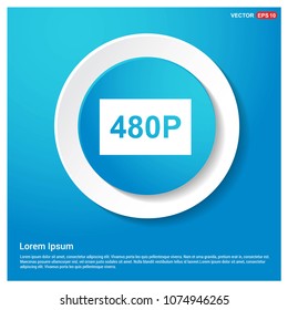 video resolution icon Abstract Blue Web Sticker Button