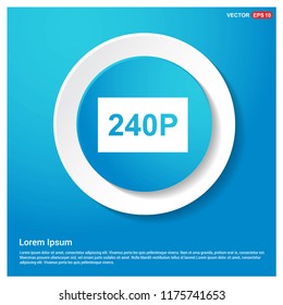 video resolution icon Abstract Blue Web Sticker Button - Free vector icon