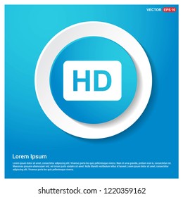 video resolution icon Abstract Blue Web Sticker Button - Free vector icon