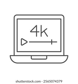 Video Resolution thinline icon , vector, pixel perfect, illustrator file