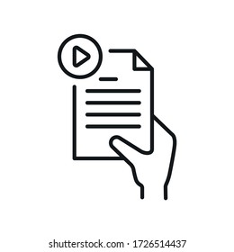 Video Resume Symbol - Application with Video CV Icon - Vector