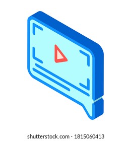 video review isometric icon vector. video review sign. isolated symbol illustration