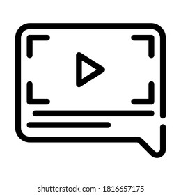 video review line icon vector. video review sign. isolated contour symbol black illustration