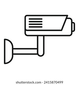 Video road security icon outline vector. Camera control. Safety sensor